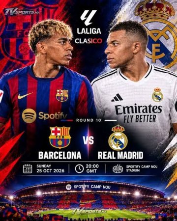 El Klasiko 2026: Real Madrid – Barselona Bugun